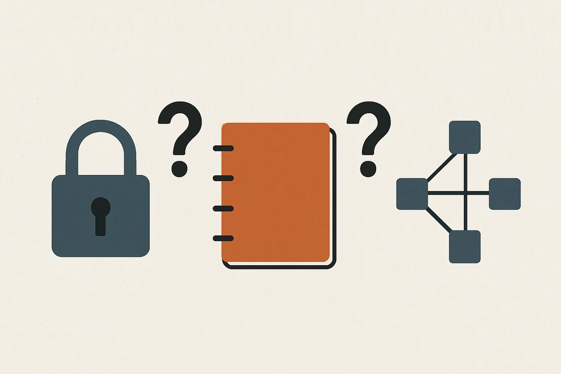 Comparaison visuelle d'applications de prise de notes sécurisées